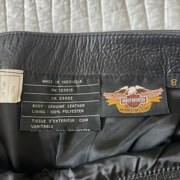 Genuine Harley-Davidson Leather Riding Pants - Picture 7 of 8
